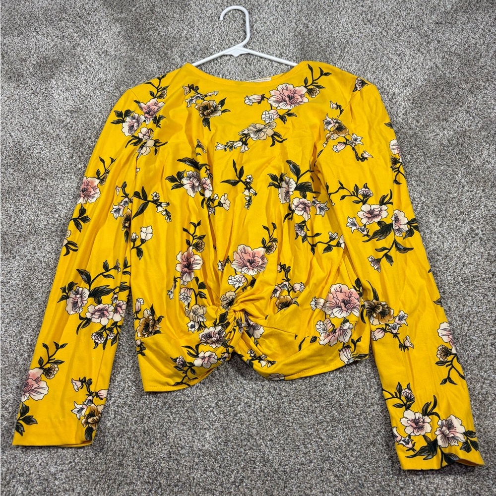 Stella Tweed Yellow Floral Women's Top